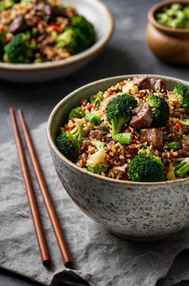 Beef & Broccoli Cauliflower Fried Rice