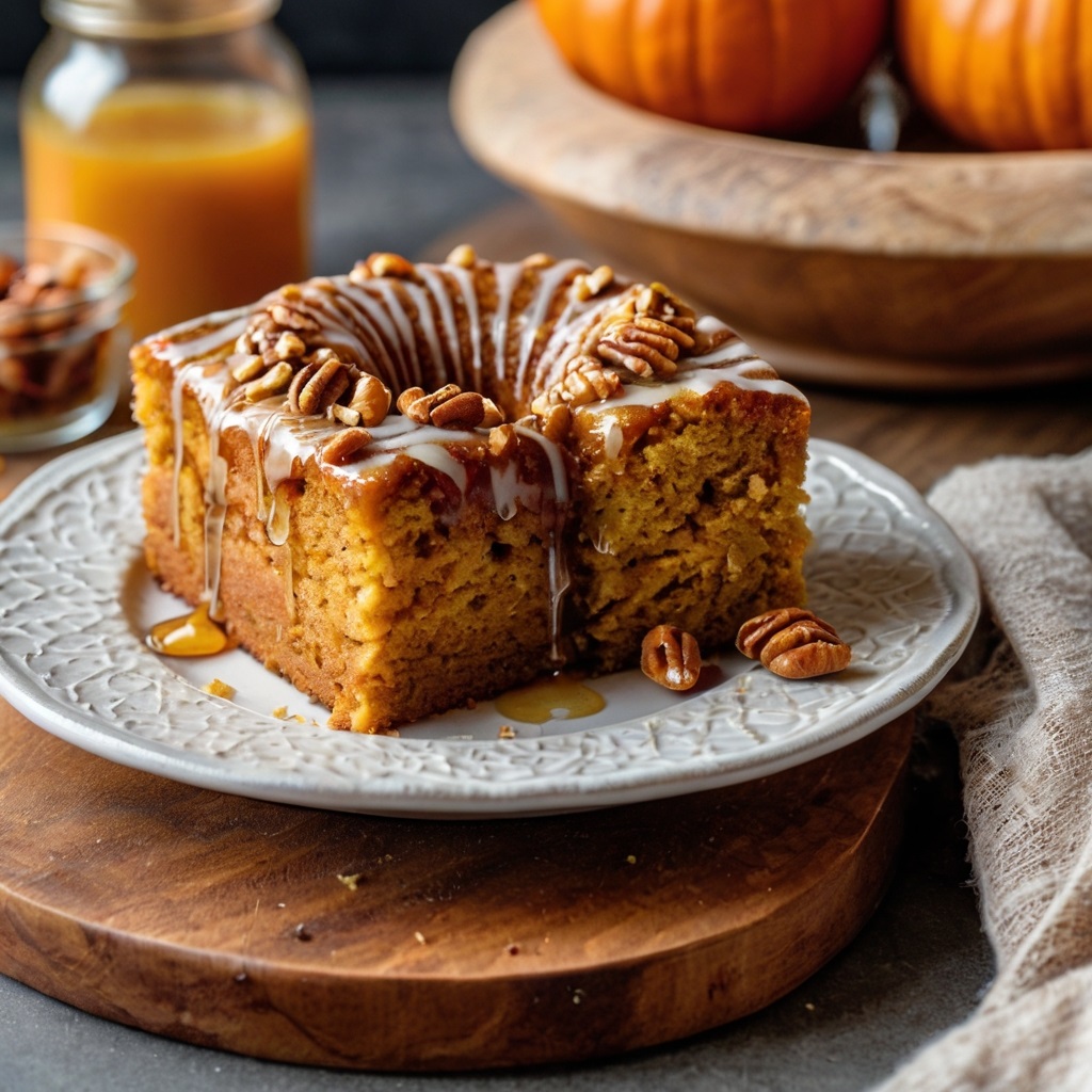Pumpkin Honey Bun Cake