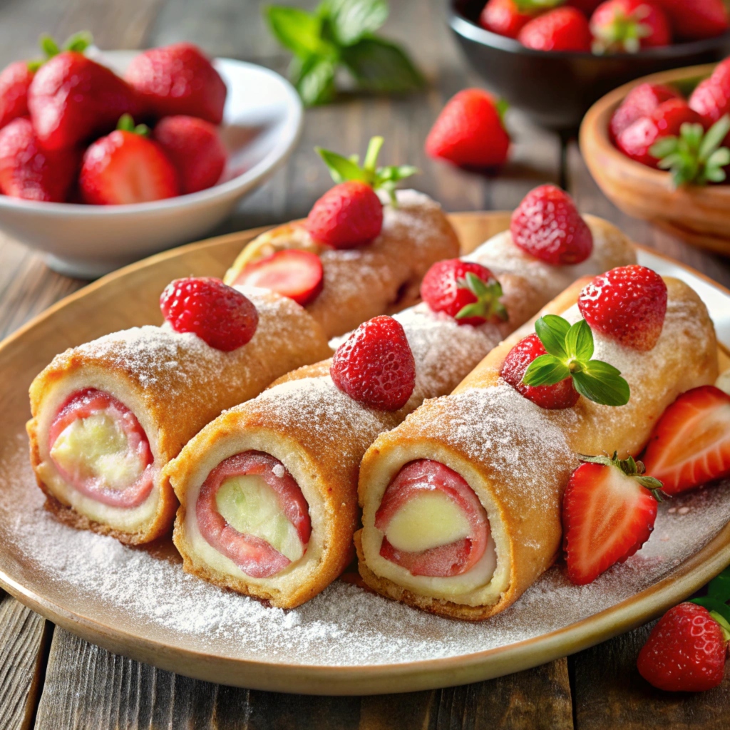 trawberry Cream Cheese French Toast Roll-Ups