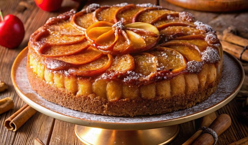Upside-Down Apple Cake