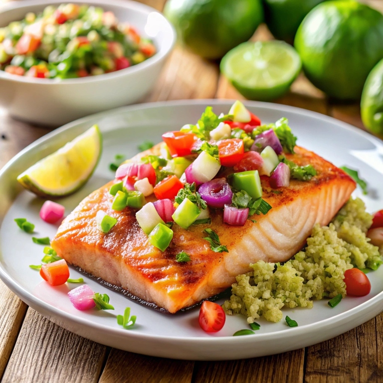 Grilled Salmon with Avocado Salsa