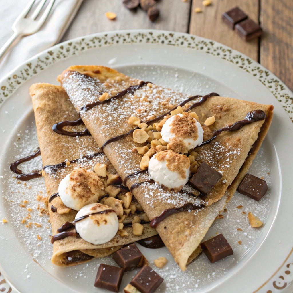 S'mores Crepes: Campfire Nostalgia on a Plate